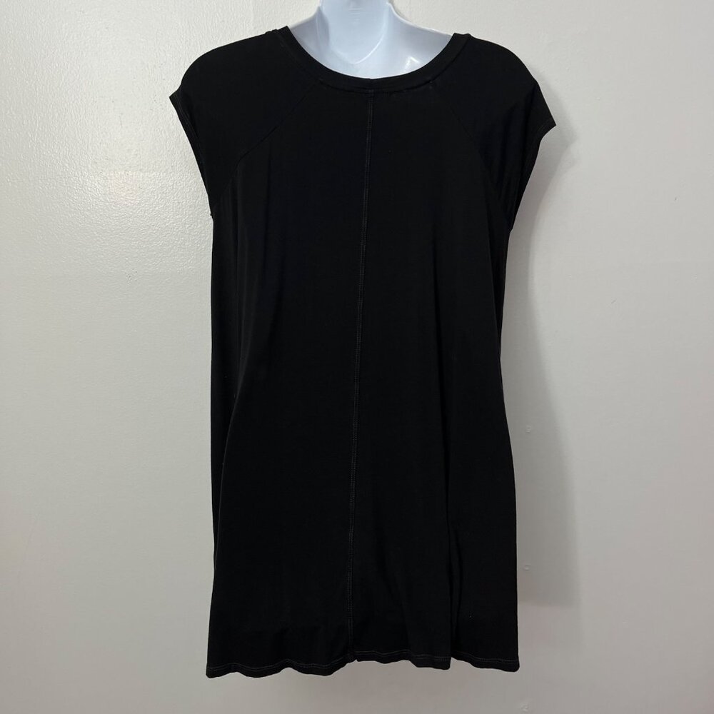 Black Orchid Los Angeles‎ Womens Black Asymmetrical Hem Short Sleeve Top S - Picture 3 of 6